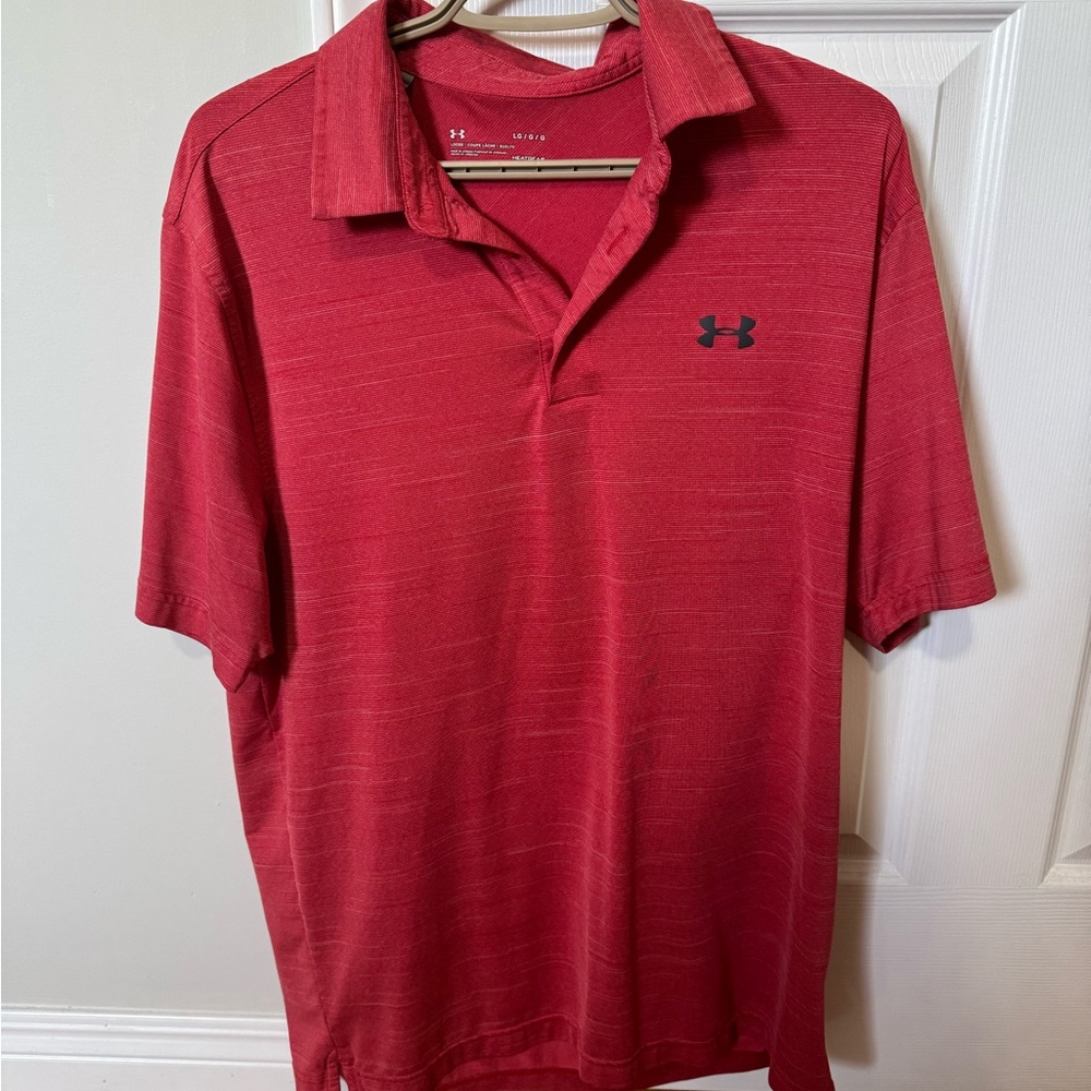 Under Armour Men's Pink Polo Shirt